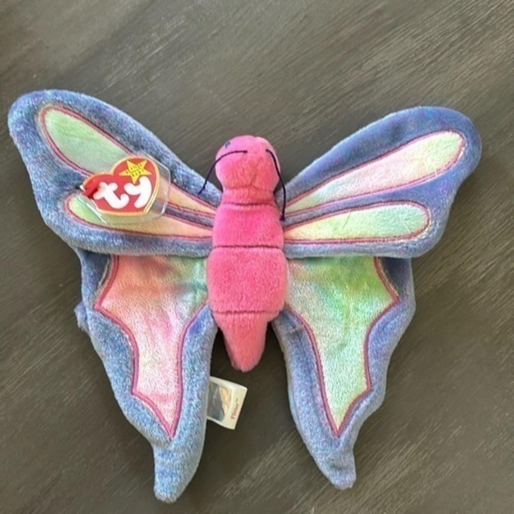 TY original Flitter 1999 butterfly, beanie baby